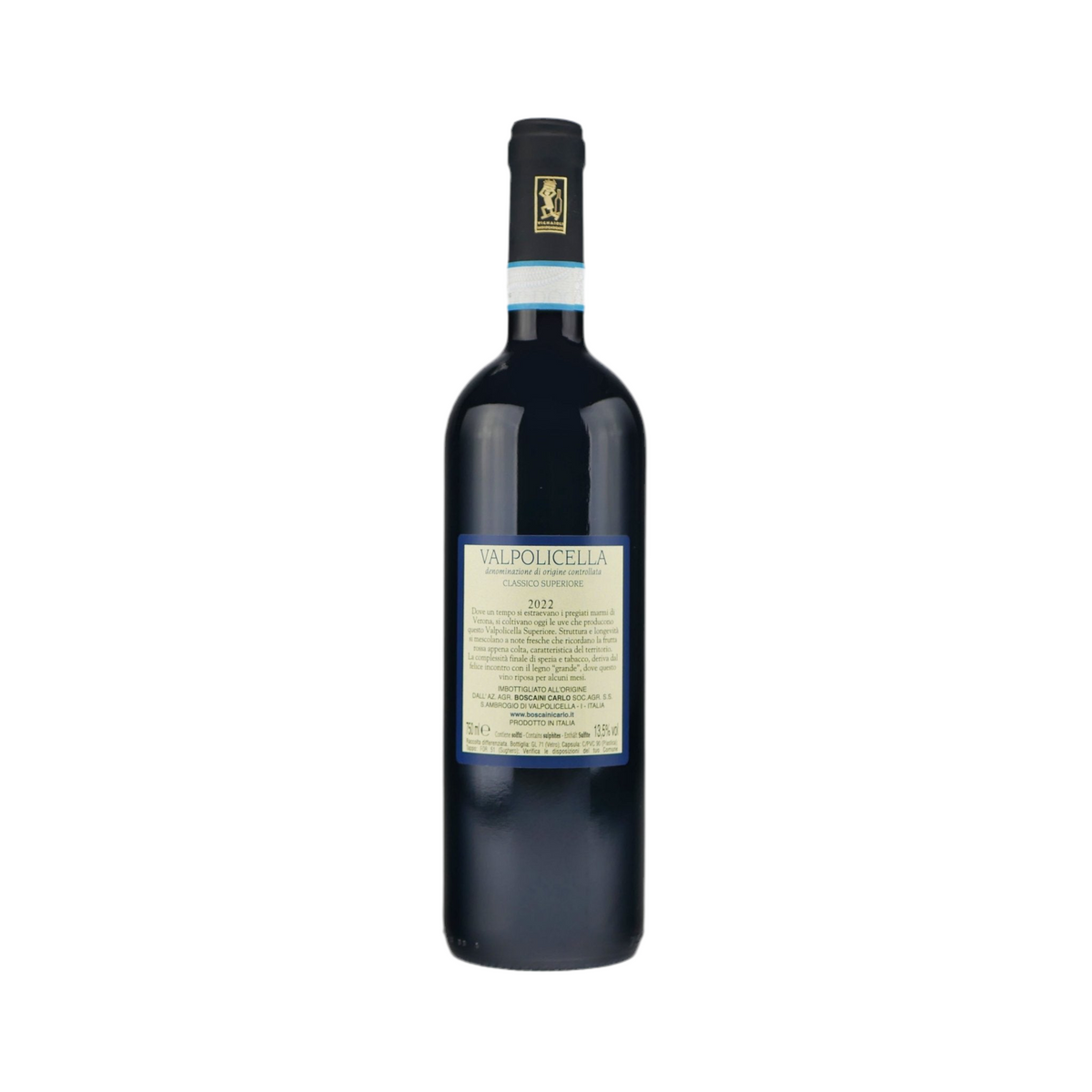 La Preosa Valpolicella D.O.C. Classico Superiore 2022 - Carlo Boscaini Rotwein Gardasee Valpolicella 750ml backside
