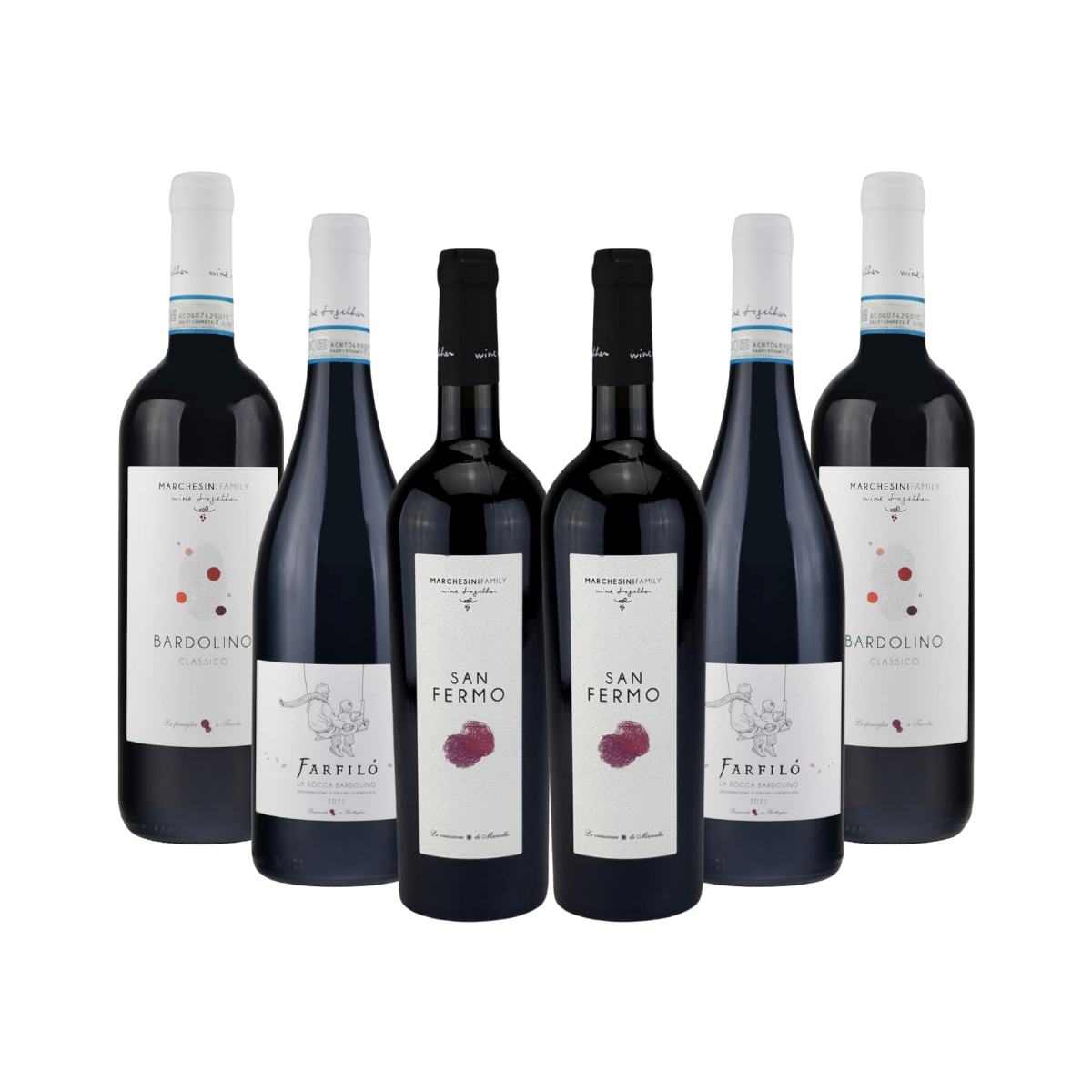Probierpaket – Marchesini Rotwein Auswahl (3×2 Flaschen)