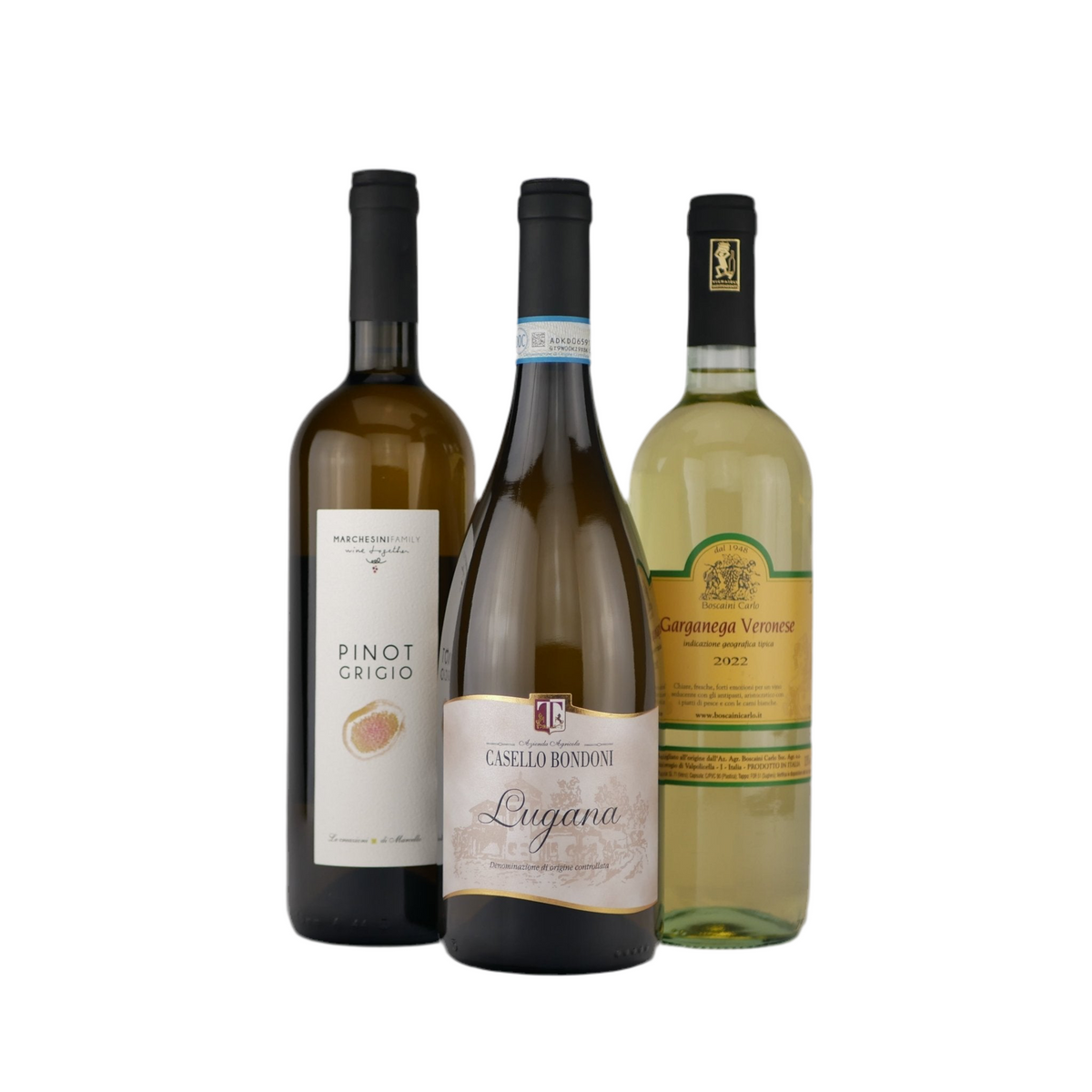 Weißwein Test Box Pinot Grigio Lugana Garganega 750ml Casello Bondoni Carlo Boscaini Marchesini Family