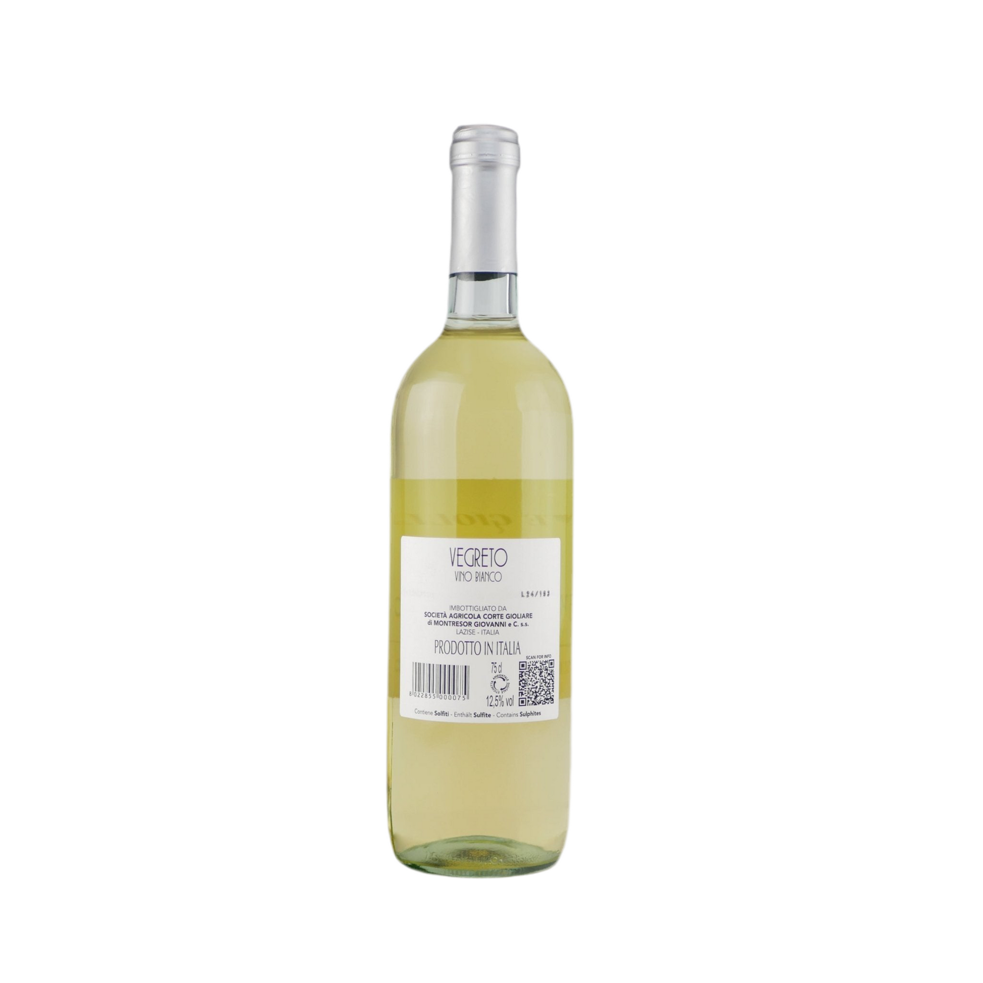 Corte Gioliare Vegreto Weißwein Gardasee Venetien fruchtig blumig voll 750ml  backside